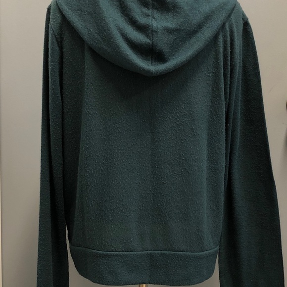 Cropped Lightweight Hunter Green Hoodie, Sz XL - Picture 12 of 12